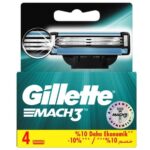 تیغ یدک ژیلت مچ تری بسته 4 عددیGillette Mach3