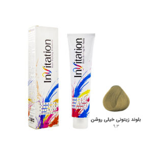 رنگ مو اینویتیشن شماره ۹.۳ رنگ بلوند زیتونی خیلی روشن